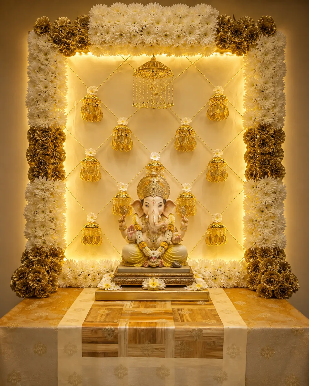 Gloriosa Ganpati mandap design reference — look 3