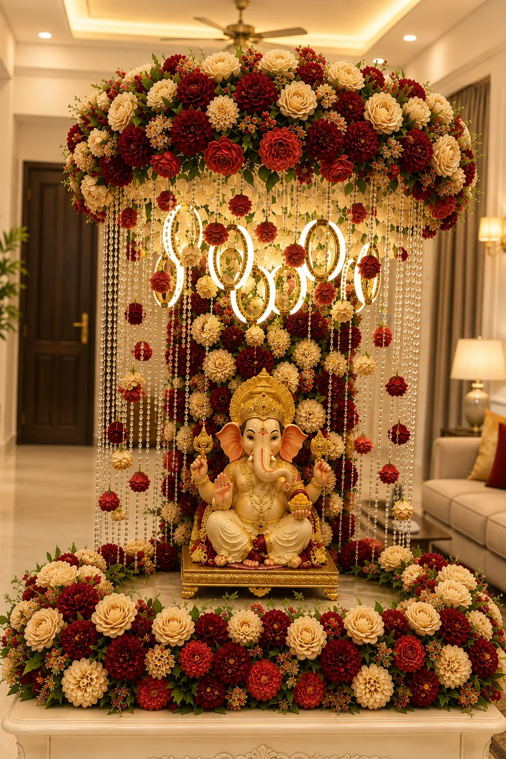 Gloriosa Ganpati mandap design reference — look 9