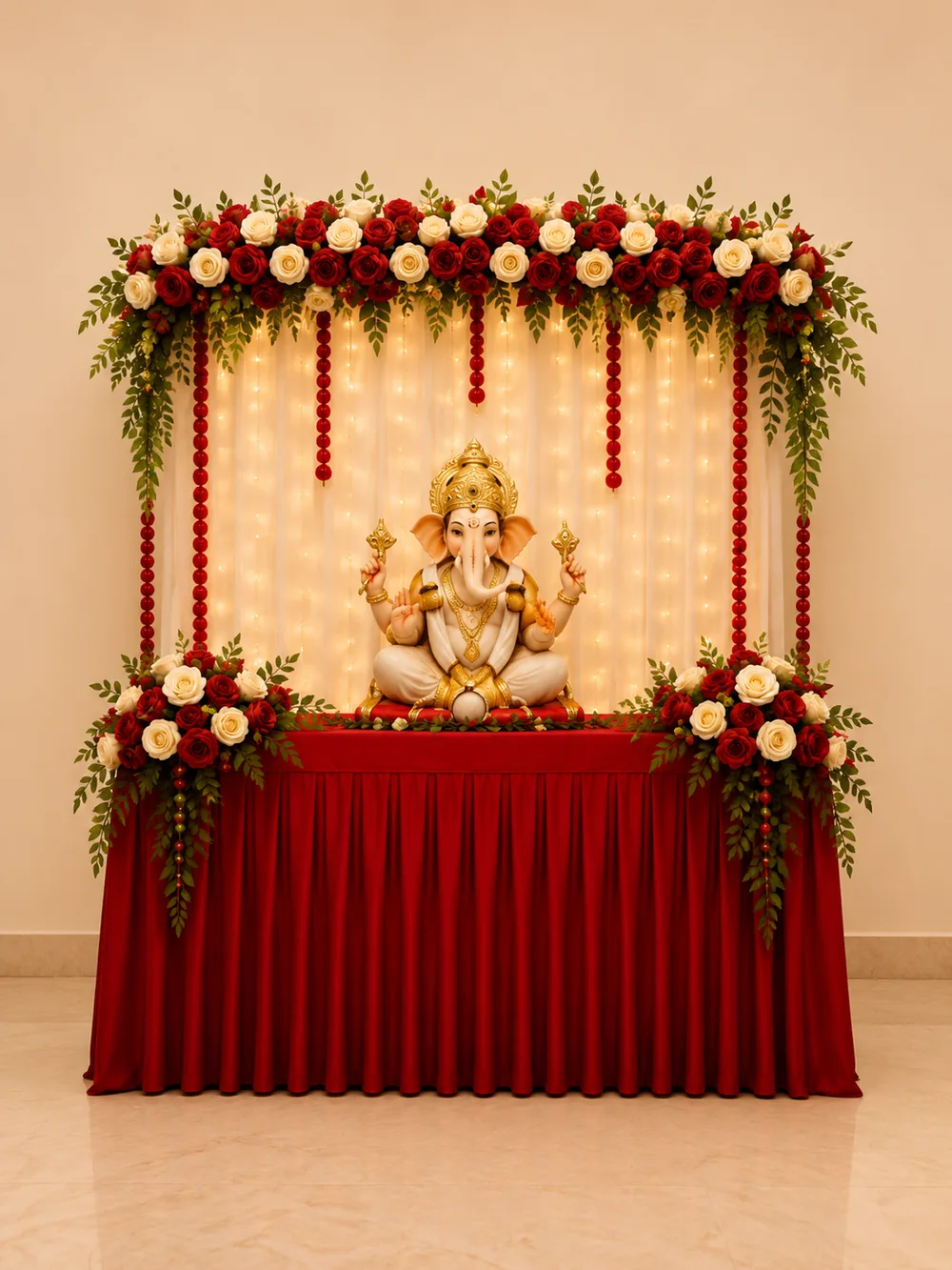 Gloriosa Ganpati mandap design reference — look 12