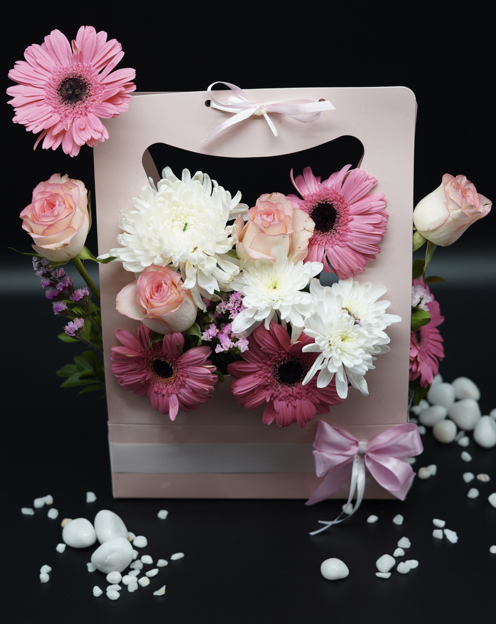 Premium rose bouquet in elegant packaging